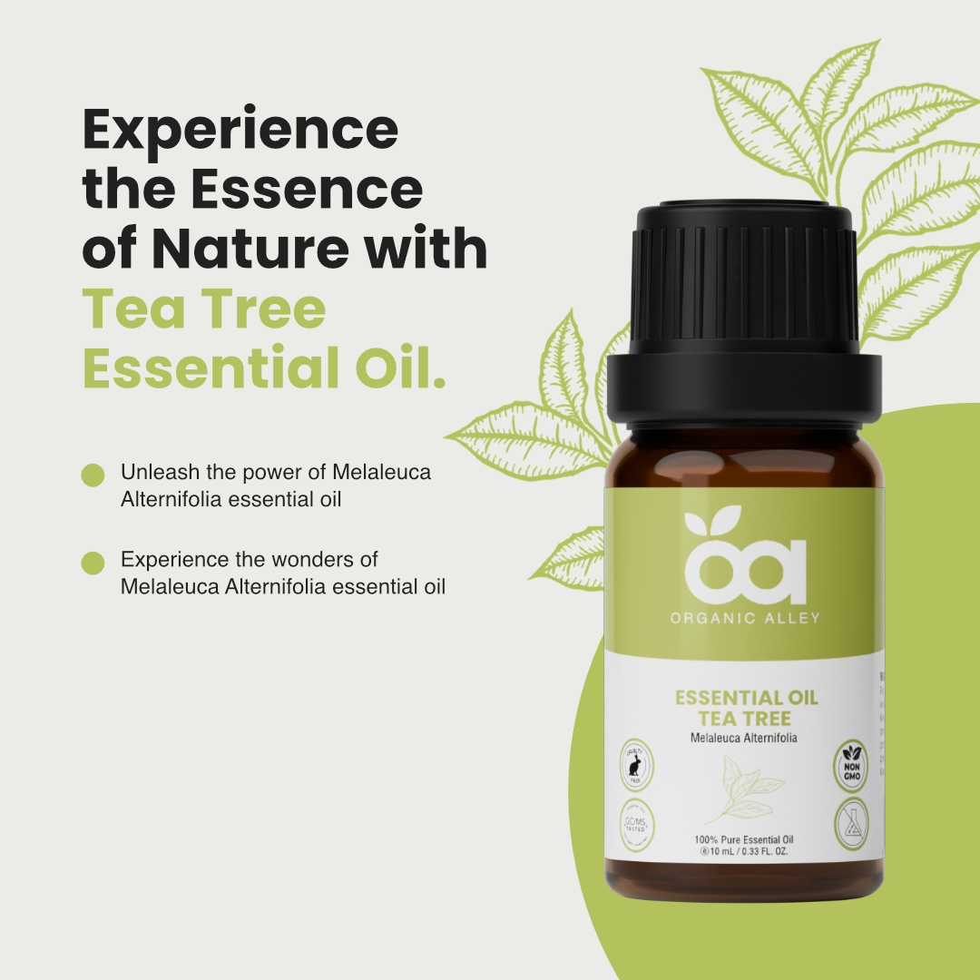 Tea Tree by Organic Alley (10 mL) | 100% Pure & Natural Melaleuca Alternifolia Essential Oil