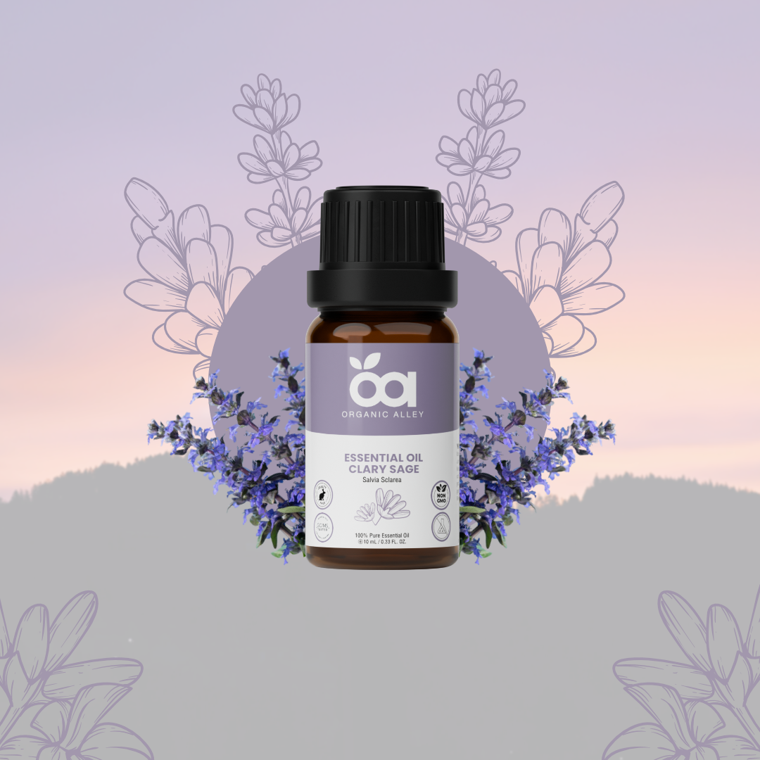 Clary Sage by Organic Alley (0.33 Fl Oz) | 100% Pure, Undiluted Salvia Sclarea