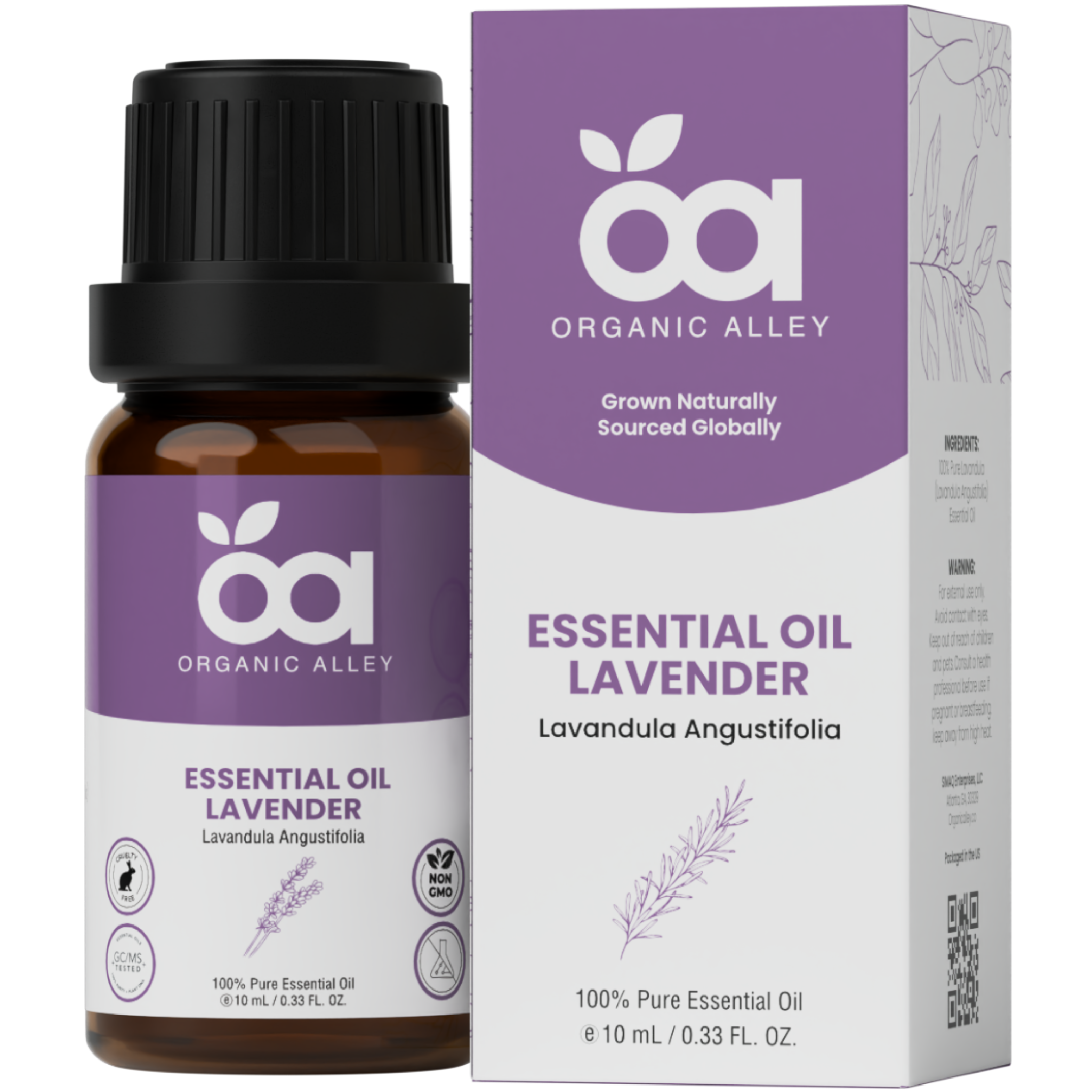 Lavender Essential Oil by Organic Alley (10 mL) | 100% Pure Lavandula Angustifolia | Natural Aromatherapy & Relaxation Oil