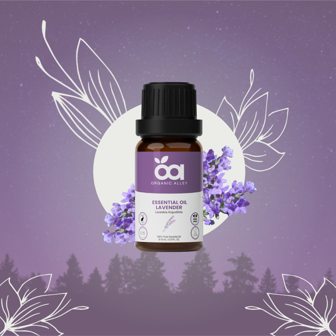 Lavender Essential Oil by Organic Alley (10 mL) | 100% Pure Lavandula Angustifolia | Natural Aromatherapy & Relaxation Oil