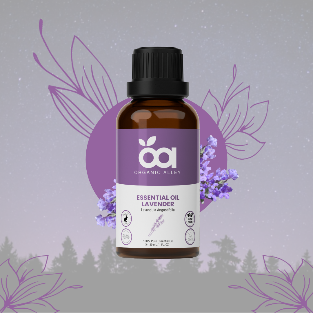 Lavender Essential Oil by Organic Alley (1 Fl Oz) | Pure Lavandula Angustifolia for Relaxation, Aromatherapy and more