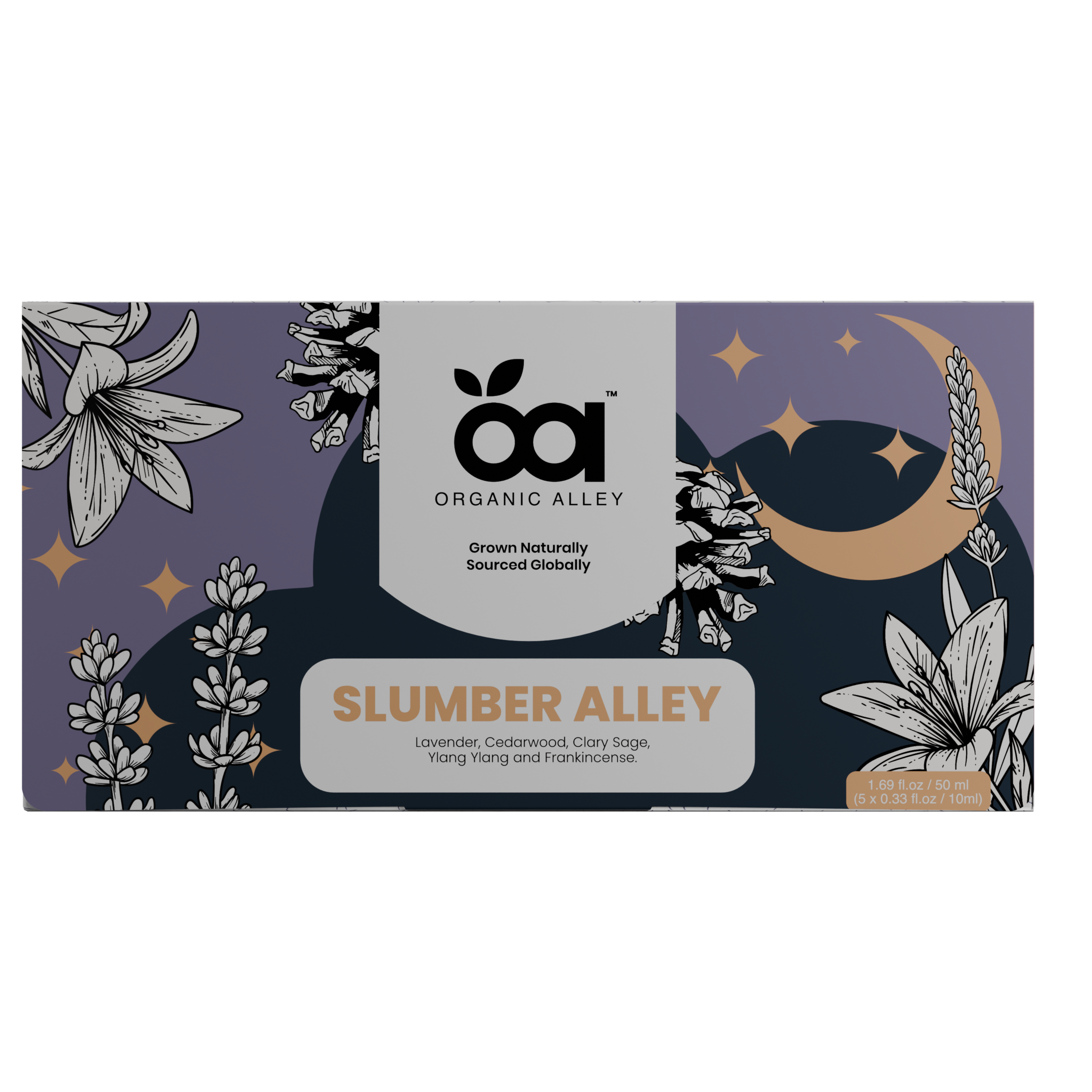 Slumber Alley Essential Oil Set – Lavender, Cedarwood, Clary Sage, Ylang Ylang, Frankincense - Premium Aromatherapy Gift Set